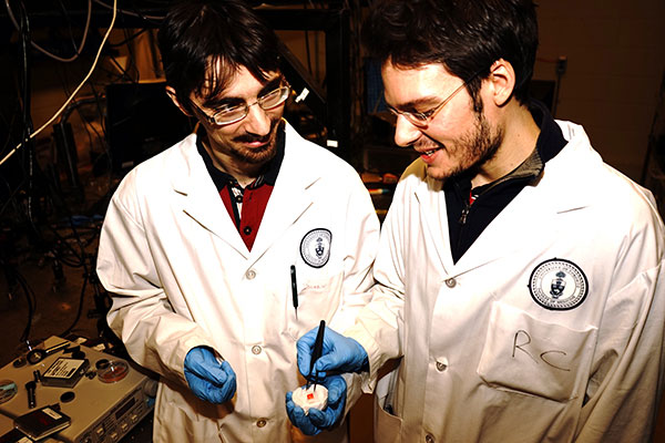 Researchers Riccardo Comin and Valerio Adinolfi