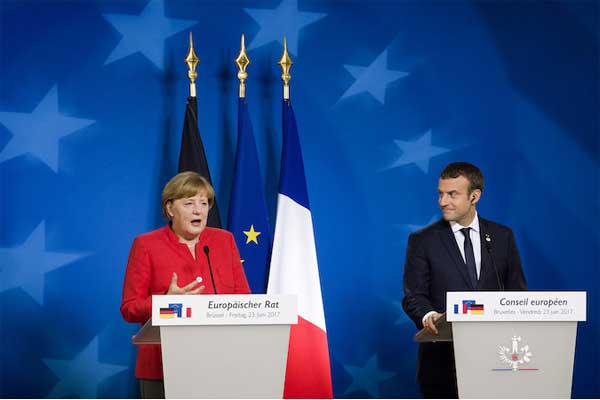 German-chancellor-Angela-Merkel-and-French-president-Emmanual-Macron