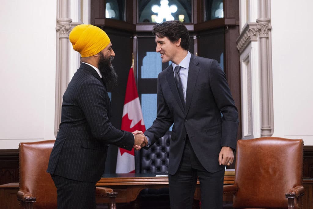 NDP-Leader-Jagmeet-Singh-and-Prime-Minister-Justin-Trudeau march