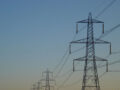 Electricity-pylons-in-a-winter-landscape